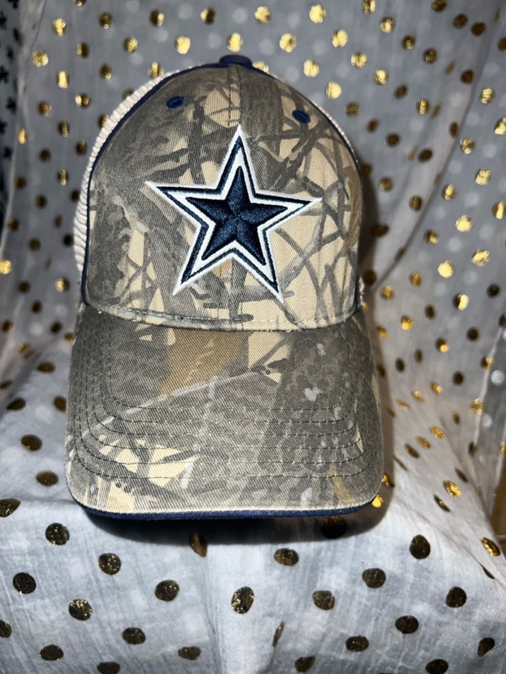 Dallas Cowboys Camo Star Baseball Cap - Tan & Olive